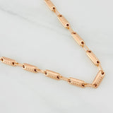 Cadena Rustica Cilindro 14.05g / 65cm / 3.93mm Oro Rosa 18K