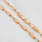 Cadena Rustica Cilindro 14.05g / 65cm / 3.93mm Oro Rosa 18K