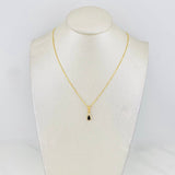 Set Cadena Veneciana + Dije Halo Lagrima / 2.45g / 45cm Oro Amarillo 18K