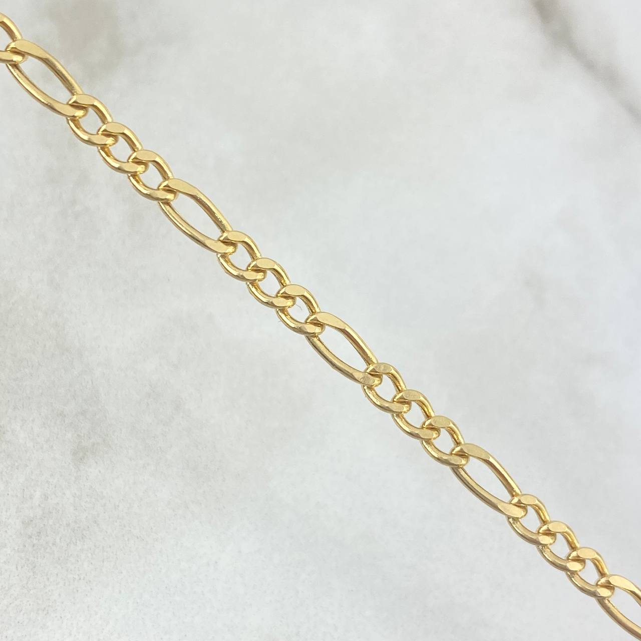 Cadena Figaro 6.35gr / 60cm / 3.2mm Oro Amarillo +1 18K