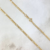 Cadena Figaro 6.35gr / 60cm / 3.3mm Oro Amarillo +1 18K *
