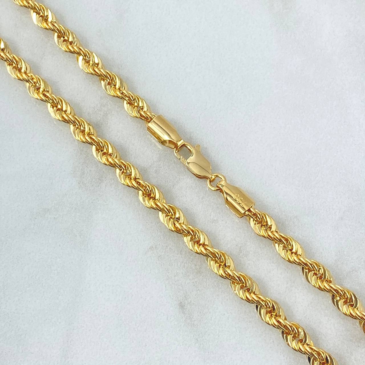 Cadena Lazo 10gr / 60cm / 4.2mm Oro Amarillo +3 18K