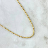 Cadena Lazo 2.95gr / 50cm / 2.1mm Oro Amarillo +3 18K