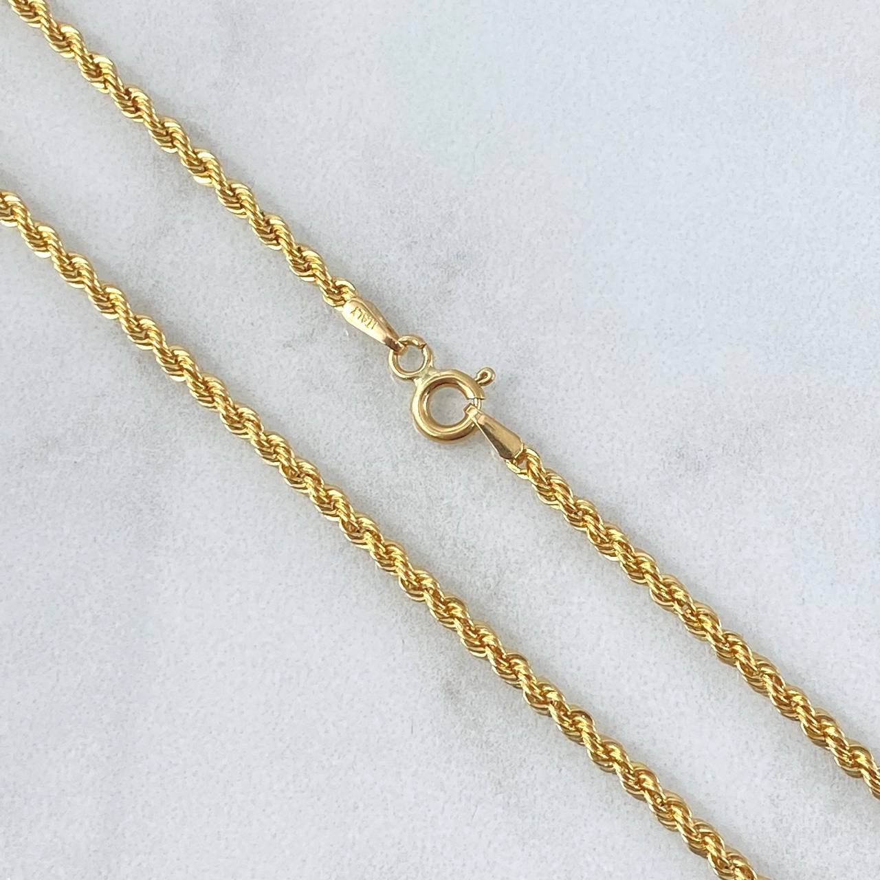 Cadena Lazo 2.95gr / 50cm / 2.1mm Oro Amarillo +3 18K