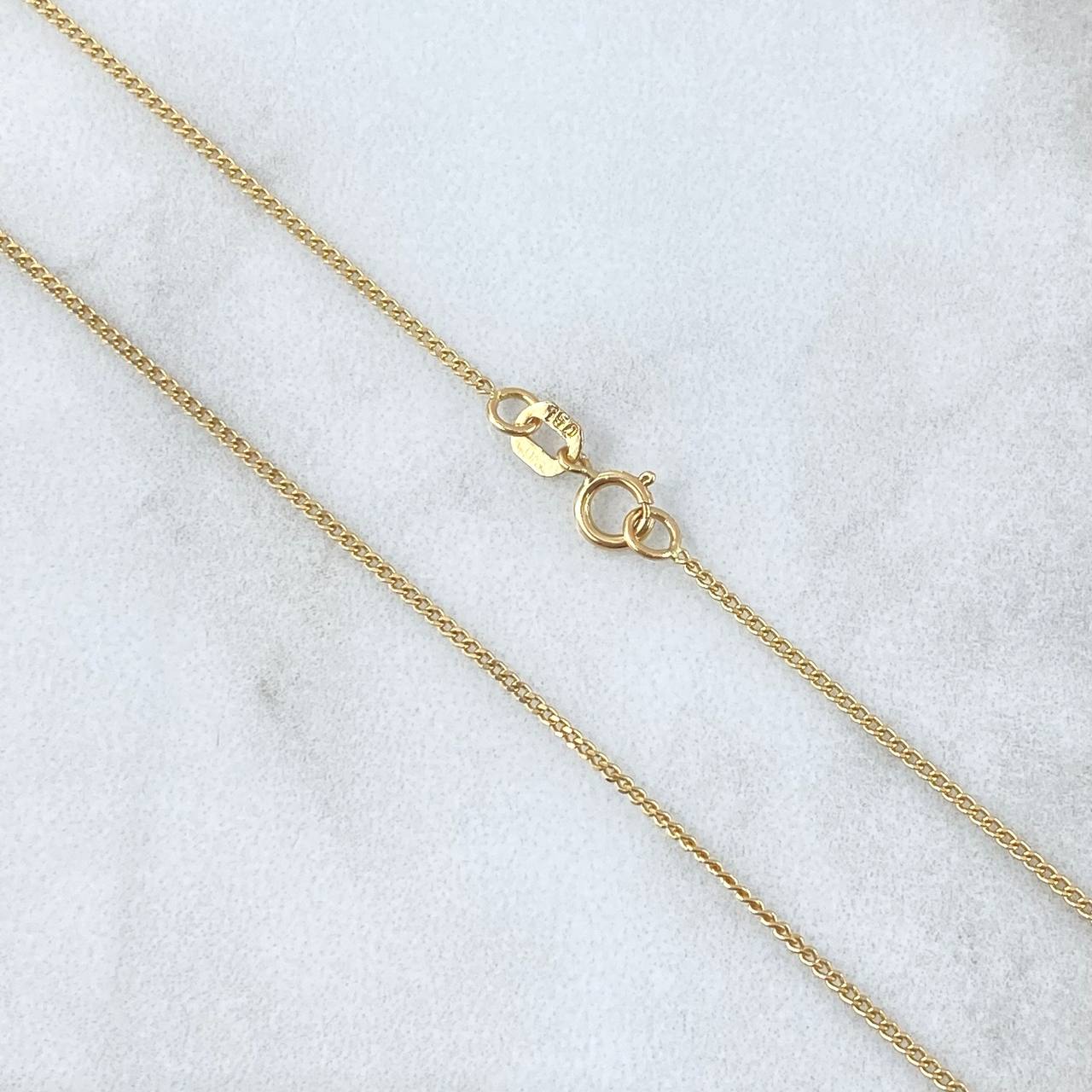 Cadena Mini Cubana 1.85gr / 45cm / 1mm Oro Amarillo +1 18K