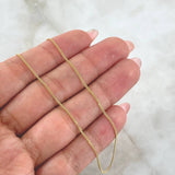 Cadena Mini Cubana 1.85gr / 45cm / 1mm Oro Amarillo +1 18K