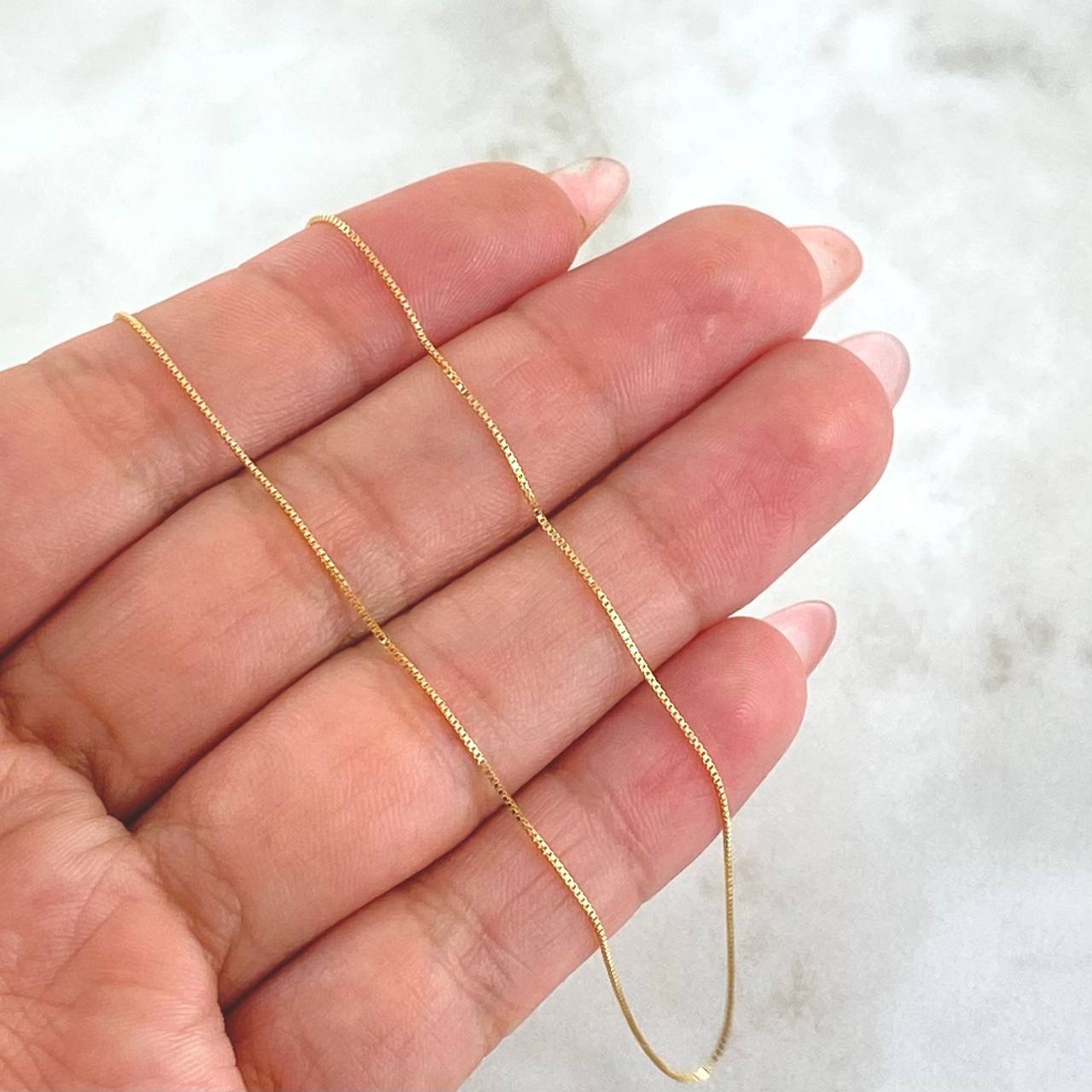 Cadena Veneciana 1.25gr / 50cm / 1mm Oro Amarillo +3