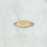 Herraje Placa Rombo 1gr / 2.5cm / Lisa Oro Amarillo 18K