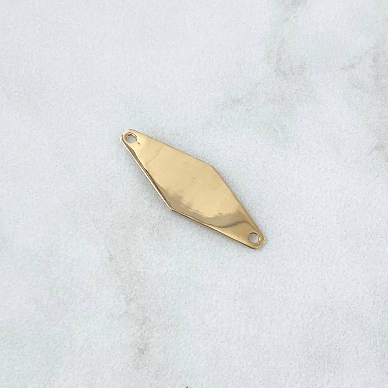 Herraje Placa Rombo 0.95gr / 2.5cm / Lisa Oro Amarillo 18K