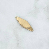 Herraje Placa Rombo 0.9gr / 2.5cm / Lisa Oro Amarillo 18K