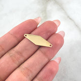 Herraje Placa Rombo 0.9gr / 2.5cm / Lisa Oro Amarillo 18K