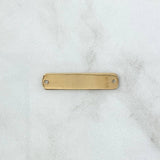 Herraje Placa Rectangular 1.45gr / 3cm / Lisa - Bordes Curvos Oro Amarillo 18K