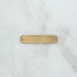 Herraje Placa Rectangular 1.5gr / 3cm / Lisa - Bordes Curvos Oro Amarillo 18K