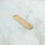 Herraje Placa Rectangular 1.4gr / 3cm / Lisa - Bordes Curvos Oro Amarillo 18K