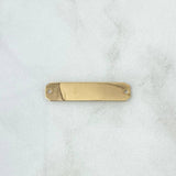 Herraje Placa Rectangular 1.5gr / 3cm / Lisa - Octagonal Oro Amarillo 18K