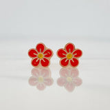 Topos Flor 0.7 g / 7.3 mm Oro Rosa 18K