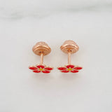 Topos Flor 0.7 g / 7.3 mm Oro Rosa 18K