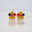 Topos Flor Tricolor 0.7 g / 7.5 mm Oro Rosa 18K