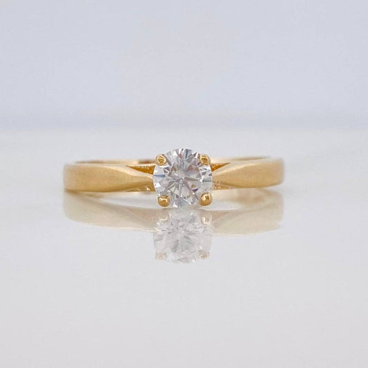 Anillo Solitario 1.85 g / T5 1/2 Oro Amarillo 18K
