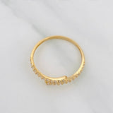 Anillo Lineas cruzadas 1.2g / T4 3/4 Oro Amarillo 18K