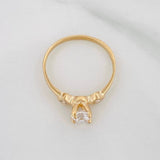 Anillo Solitario Trio 1.5 g / T6 Oro Amarillo 18K