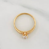 Anillo Solitario Churumbela 2 g / T6 1/2 Oro Amarillo 18K