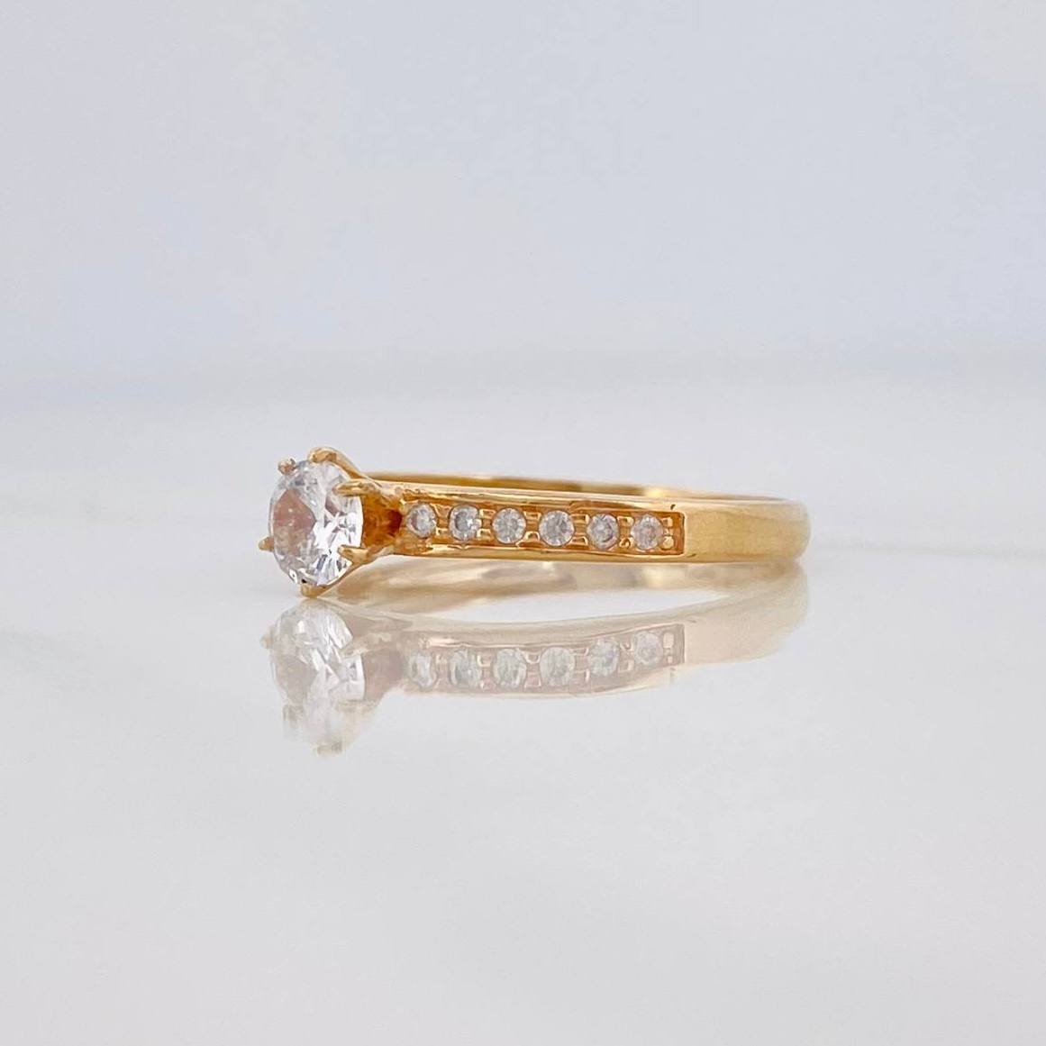 Anillo Solitario Churumbela 2 g / T6 1/2 Oro Amarillo 18K