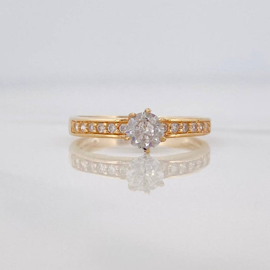 Anillo Solitario Churumbela 2 g / T6 1/2 Oro Amarillo 18K