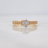 Anillo Solitario Churumbela 2 g / T6 1/2 Oro Amarillo 18K
