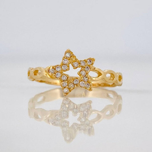 Anillo Estrella 1.45 g / T6 1/2 Oro Amarillo 18K