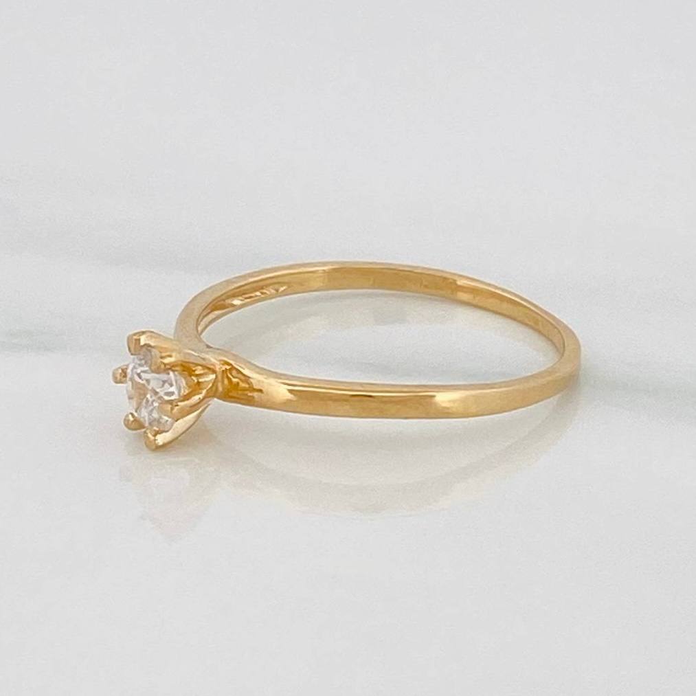 Anillo Solitario 1.45 g / T7 1/4 Oro Amarillo 18K