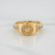 Anillo Corona 3.95 g / T6 3/4 Dos Oros Amarillo Blanco 18K