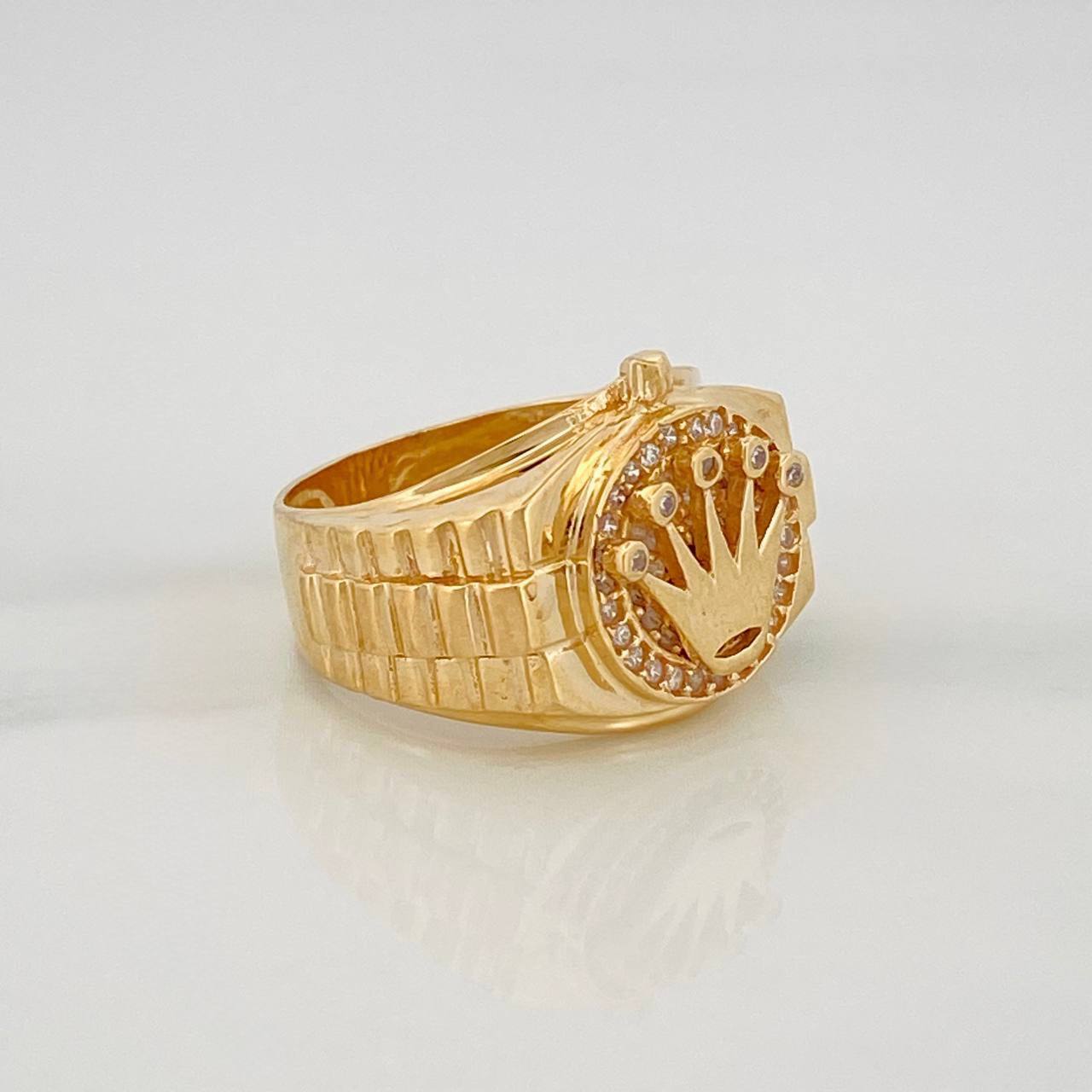 Anillo Corona 7.45 g / T7 1/4 Oro Amarillo 18K