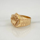 Anillo Corona 7.45 g / T7 1/4 Oro Amarillo 18K