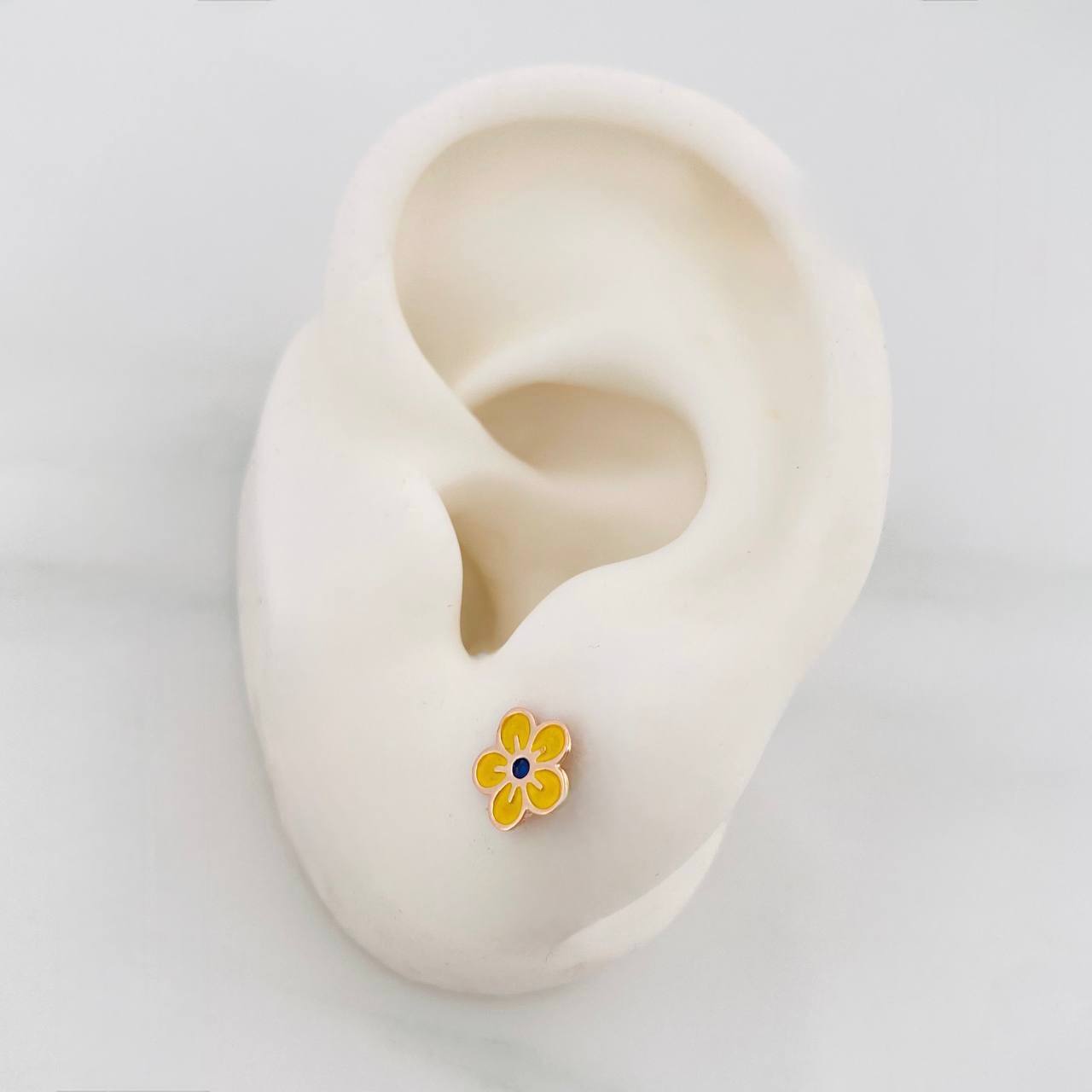 Topos Flor 0.65 g / 7.4 mm Oro Rosa 18K