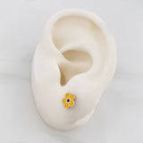 Topos Flor 0.65 g / 7.4 mm Oro Rosa 18K