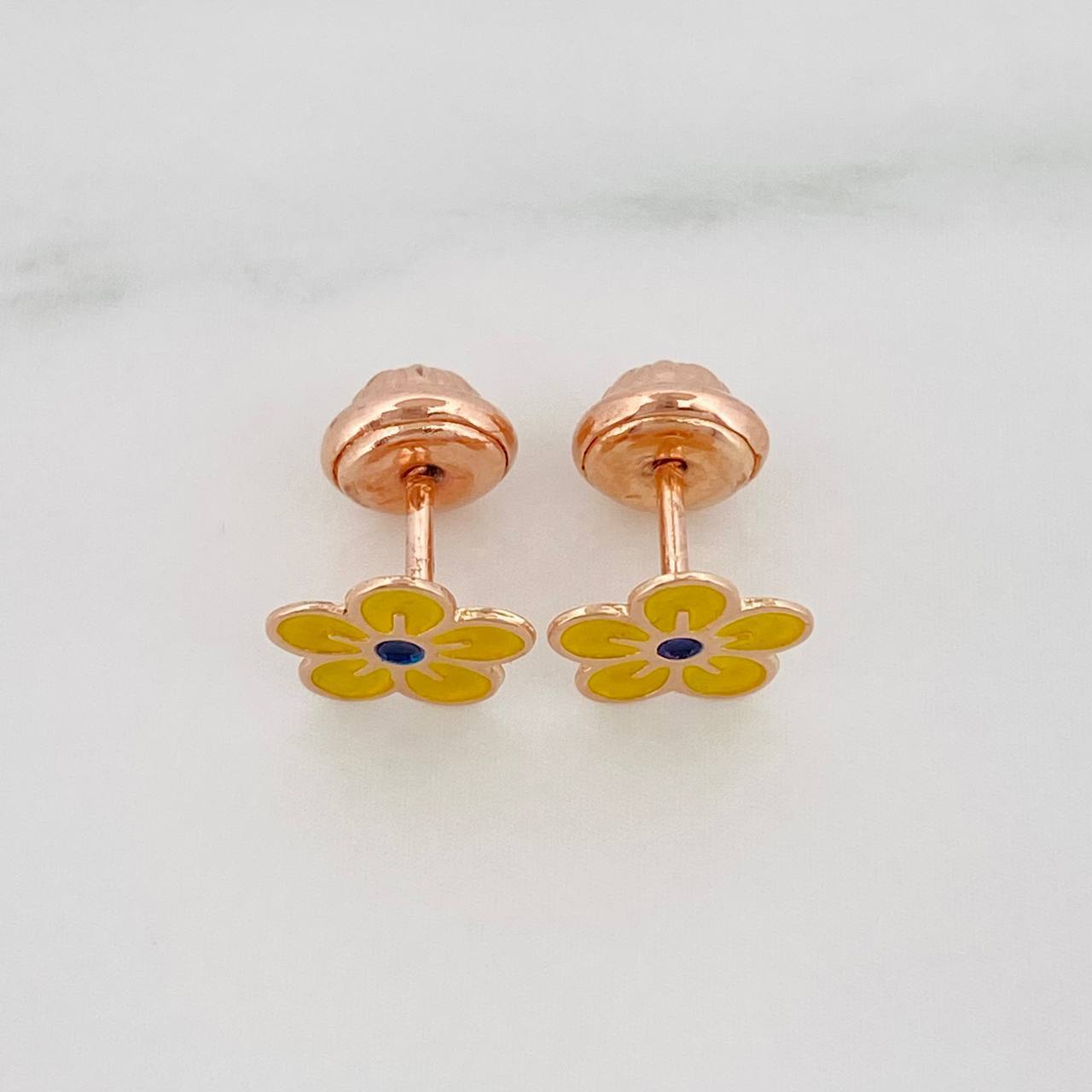Topos Flor 0.65 g / 7.4 mm Oro Rosa 18K