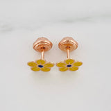 Topos Flor 0.65 g / 7.4 mm Oro Rosa 18K