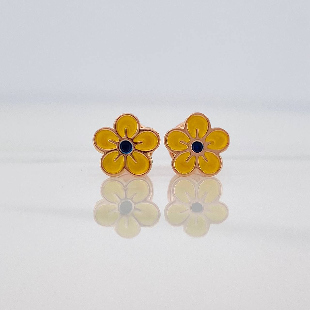 Topos Flor 0.65 g / 7.4 mm Oro Rosa 18K