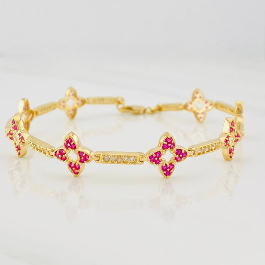 Pulso Flores 8.2g / 18.6cm / 2.2mm Oro Amarillo 18K