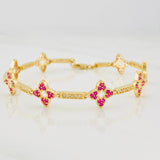 Pulso Flores 8.2g / 18.6cm / 2.2mm Oro Amarillo 18K