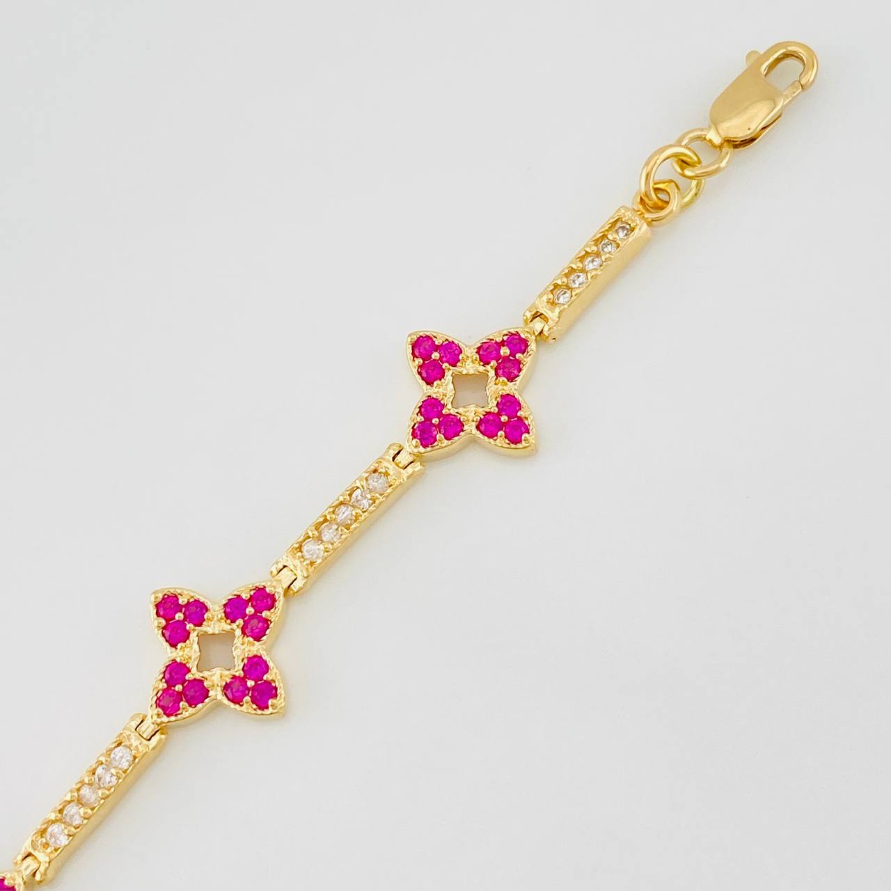 Pulso Flores 8.2g / 18.6cm / 2.2mm Oro Amarillo 18K