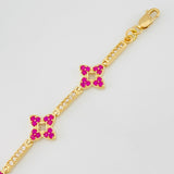 Pulso Flores 8.2g / 18.6cm / 2.2mm Oro Amarillo 18K