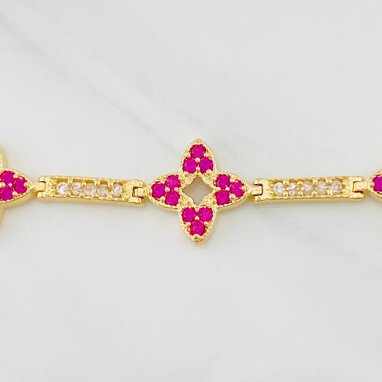 Pulso Flores 8.2g / 18.6cm / 2.2mm Oro Amarillo 18K