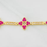 Pulso Flores 8.2g / 18.6cm / 2.2mm Oro Amarillo 18K