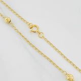 Cadena Espiga Bolas 3.05g / 45cm / 1.45mm Oro Amarillo 18K
