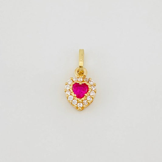 Dije Halo Corazón 0.65g / 1.3cm Oro Amarillo 18K