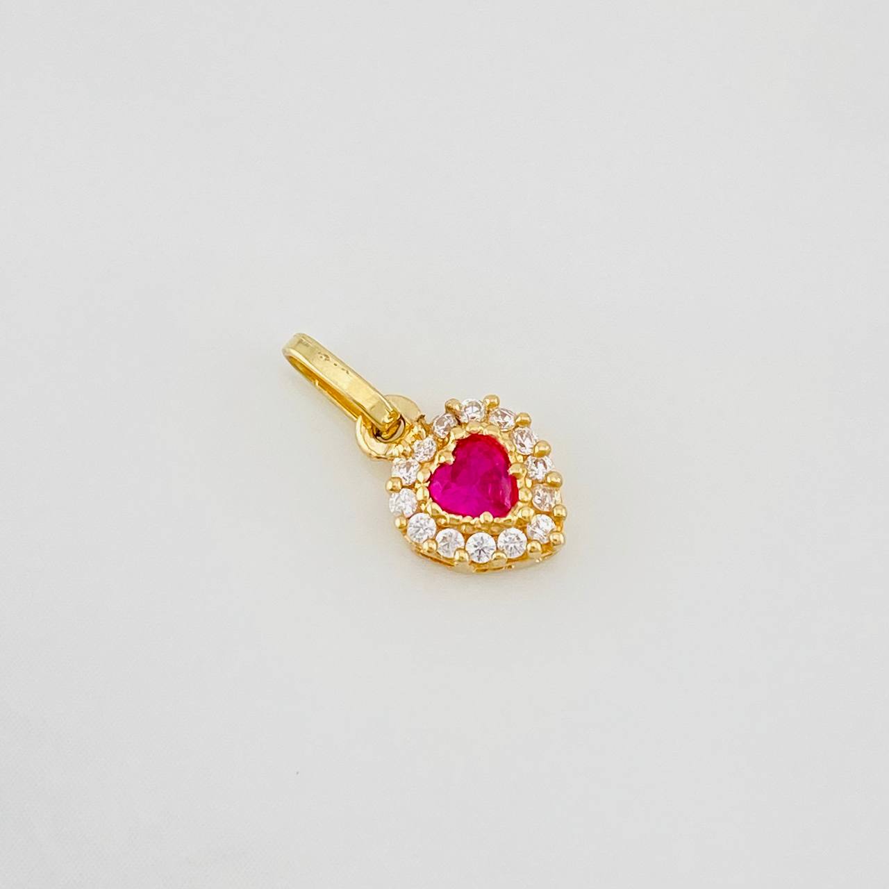 Dije Halo Corazón 0.7g / 1.3cm Oro Amarillo 18K