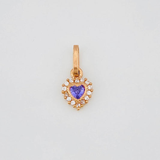 Dije Halo Corazón 0.5g / 1.4cm Oro Rosa 18K