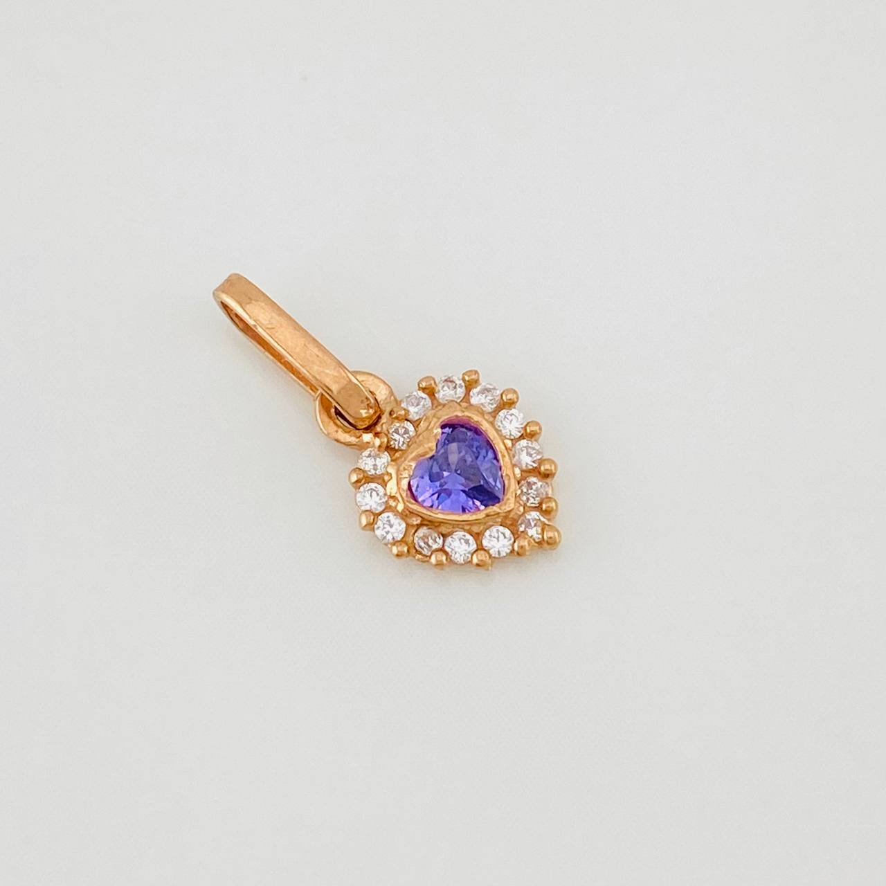 Dije Halo Corazón 0.5g / 1.4cm Oro Rosa 18K